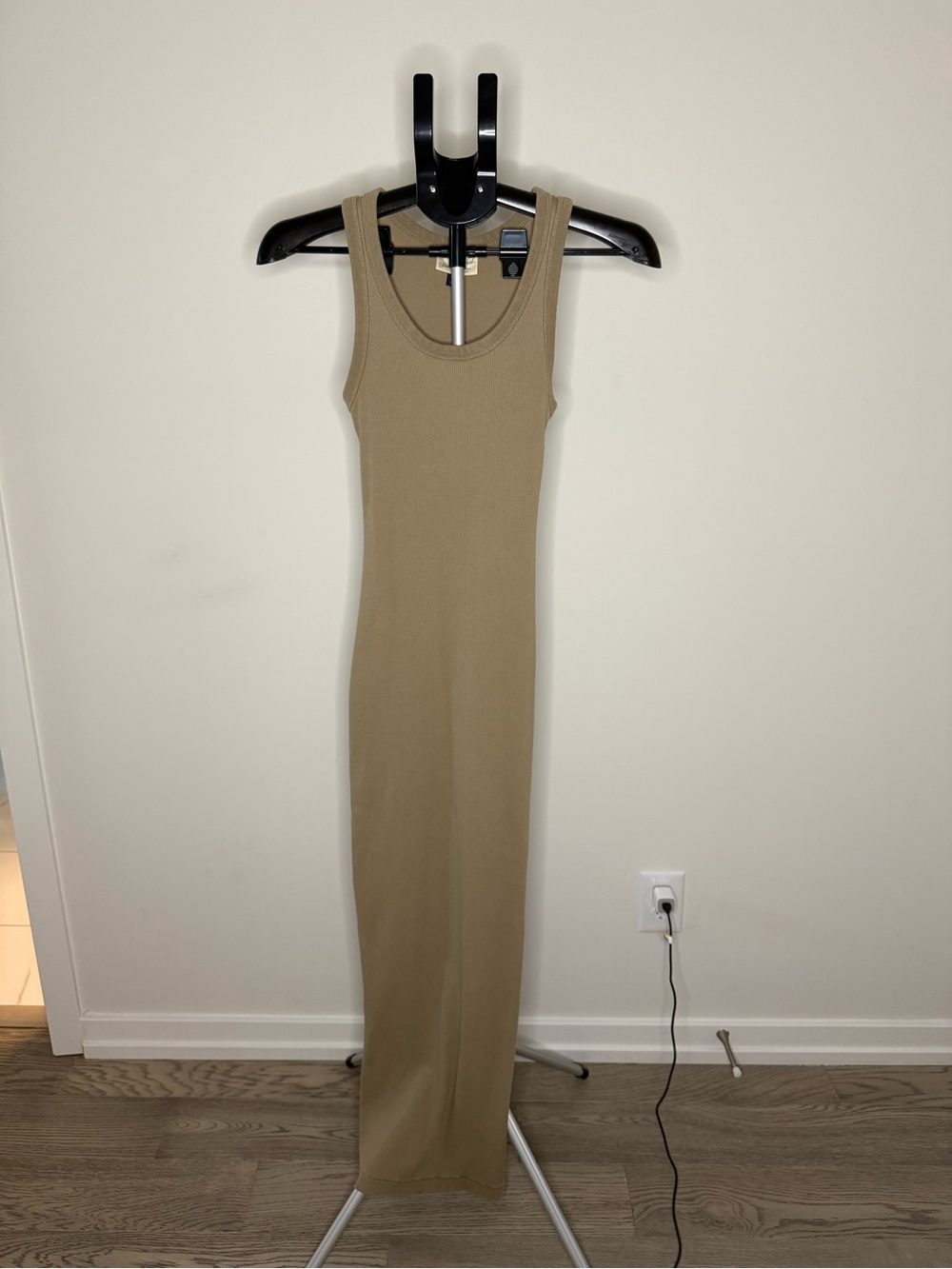 Universal Thread Ribbed Racerback Maxi Dress Taupe XS - Picture 2 of 9